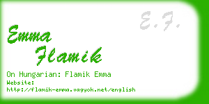 emma flamik business card